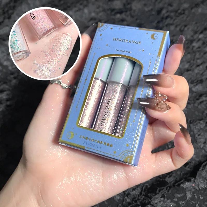 HERORANGE Magic Star River Streamer Glitter Eye Shadow Set 3pcs - Image 2