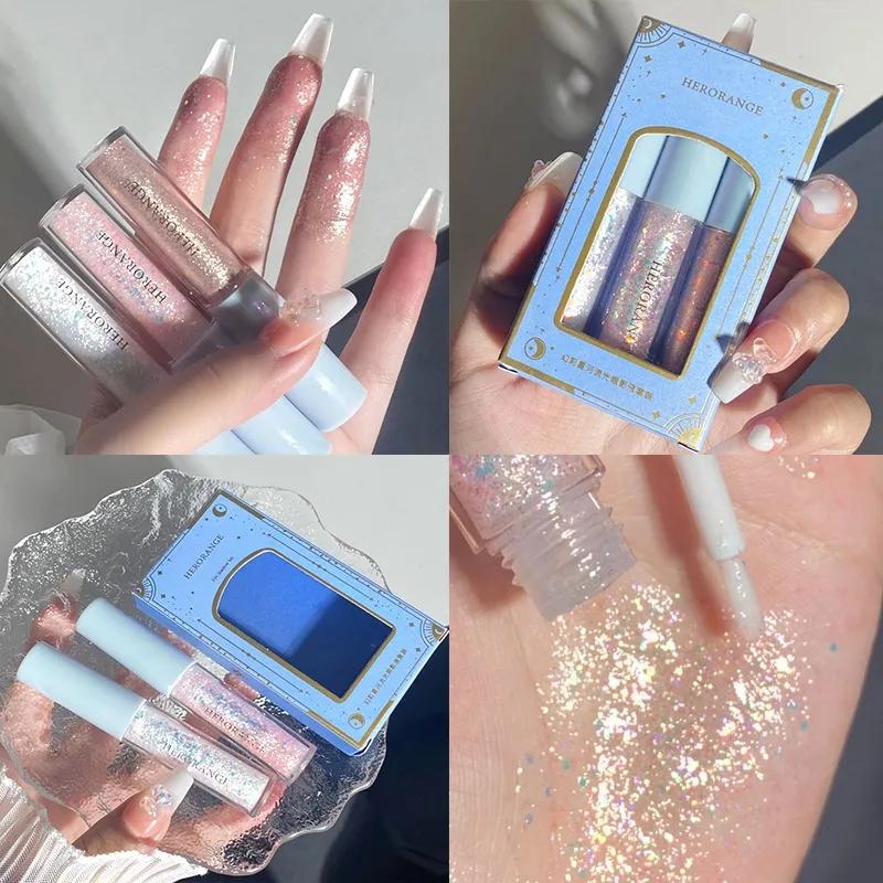 HERORANGE Magic Star River Streamer Glitter Eye Shadow Set 3pcs